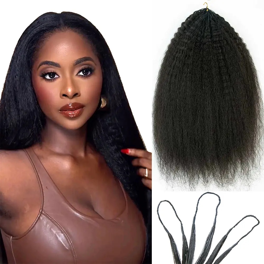 Human Hair Wigs - 매듭이 없는, 곱슬거리는 느낌의 스트레이트 스타일,