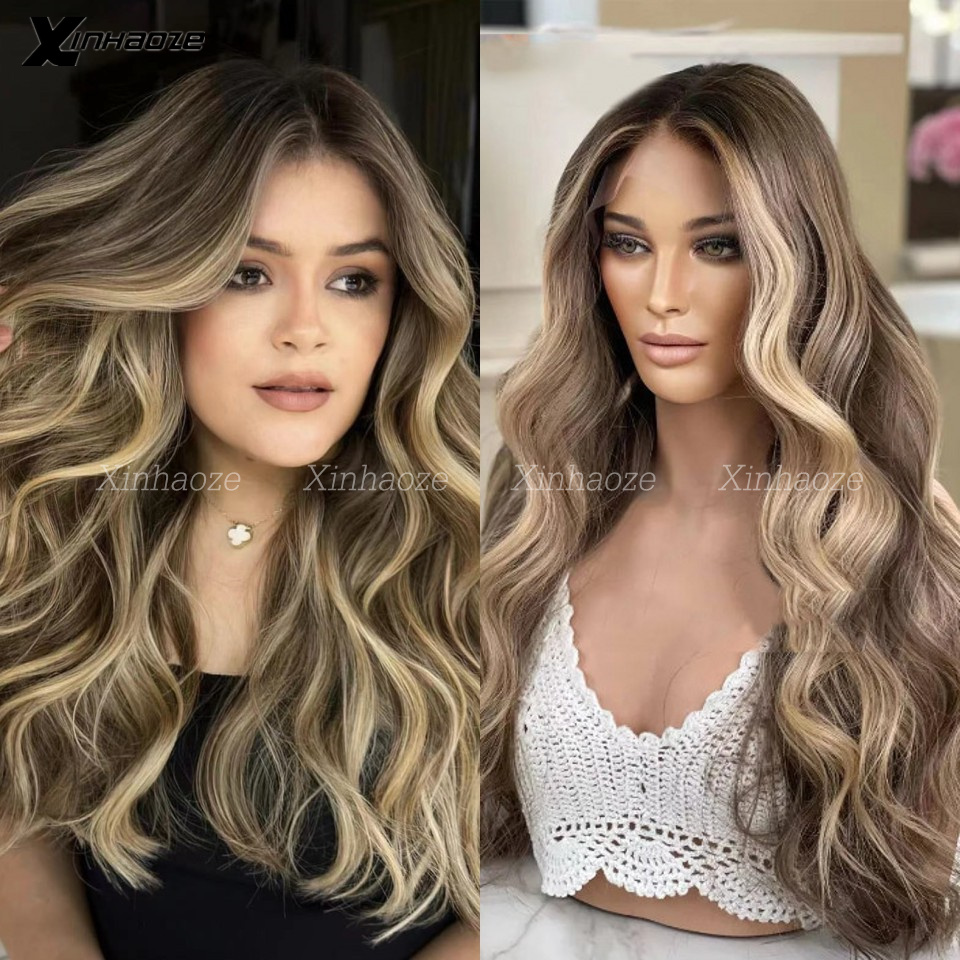 613 Blonde Body Wave Lace Front Wig - 하이라이트 투명 13×4 13×6 금발 바디