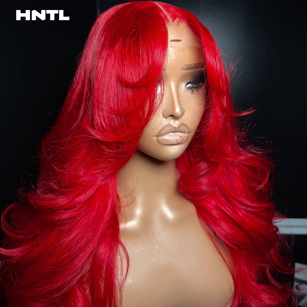 Glueless Wear And Go Human Hair Wig - 핫 레드 컬러 웨어앤고 4바이4 클로저