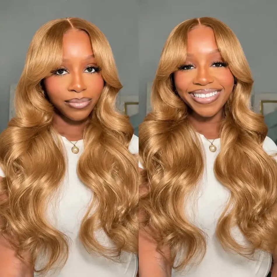 허니 블론드 색상의 바디 웨이브 스타일 가발, 13x6 - Hd Lace Frontal Wig Human Hair Pre Plucked 리뷰 및 가격