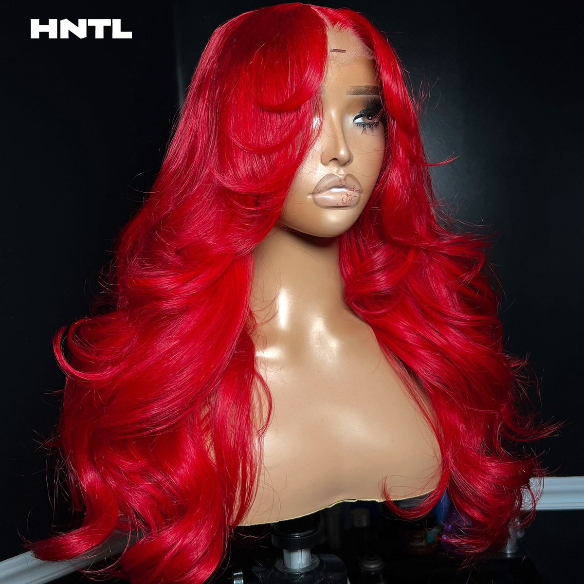 핫 레드 컬러 웨어앤고 4바이4 클로저 글루리스 가발  - Glueless Wear And Go Human Hair Wig 리뷰 및 가격