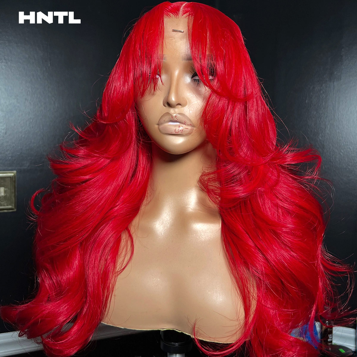핫 레드 컬러 웨어앤고 4바이4 클로저 글루리스 가발  - Glueless Wear And Go Human Hair Wig 리뷰 및 가격