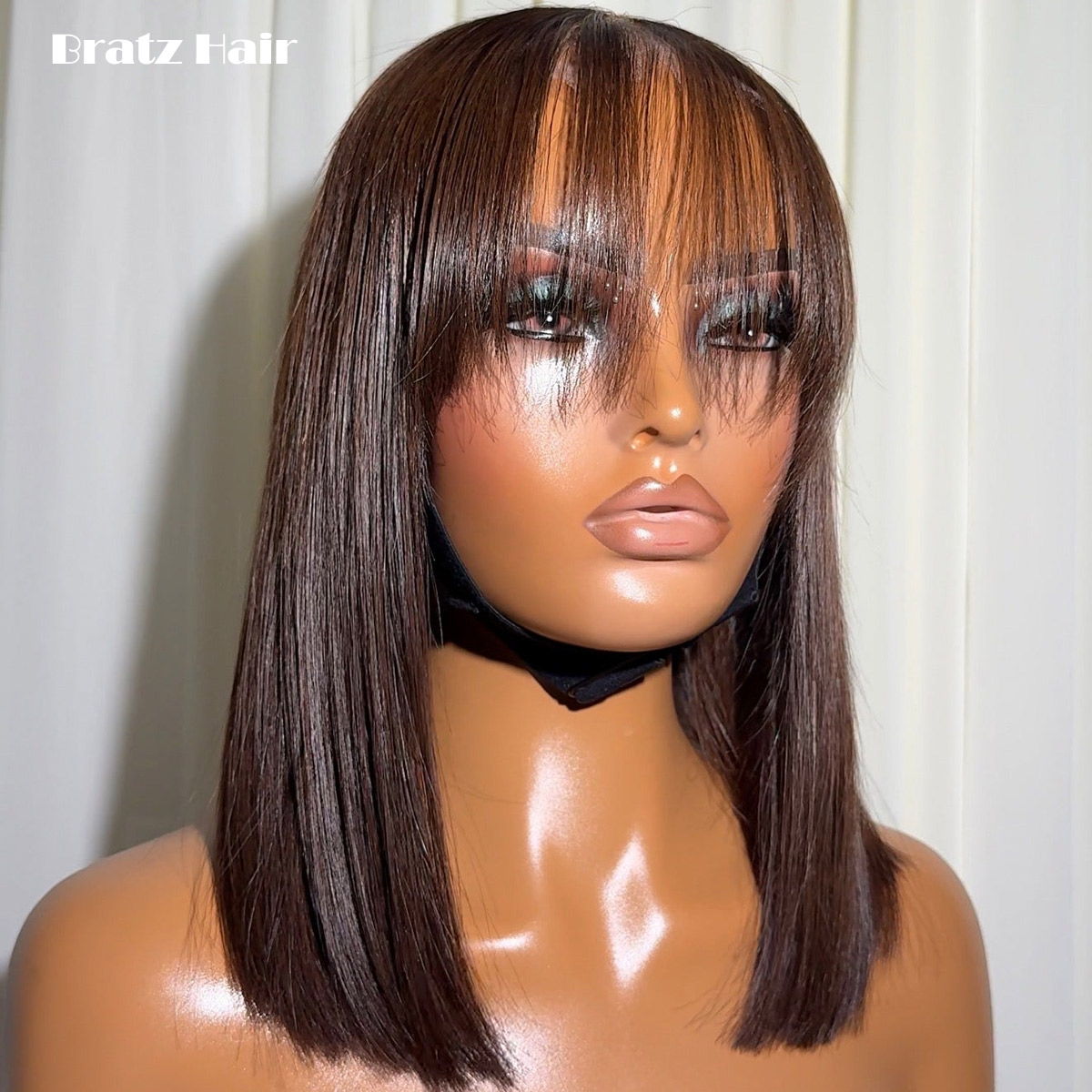 베트남산 슈퍼 더블 드로운 본 스트레이트 브라운 밥 가 - Glueless Wear And Go Human Hair Wig 리뷰 및 가격