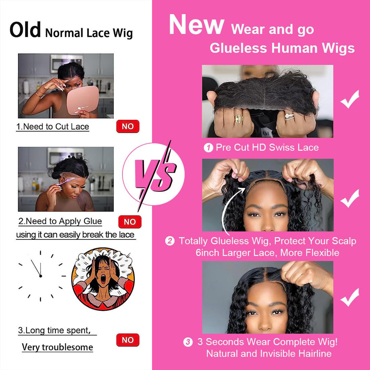 베트남산 슈퍼 더블 드로운 본 스트레이트 브라운 밥 가 - Glueless Wear And Go Human Hair Wig 리뷰 및 가격