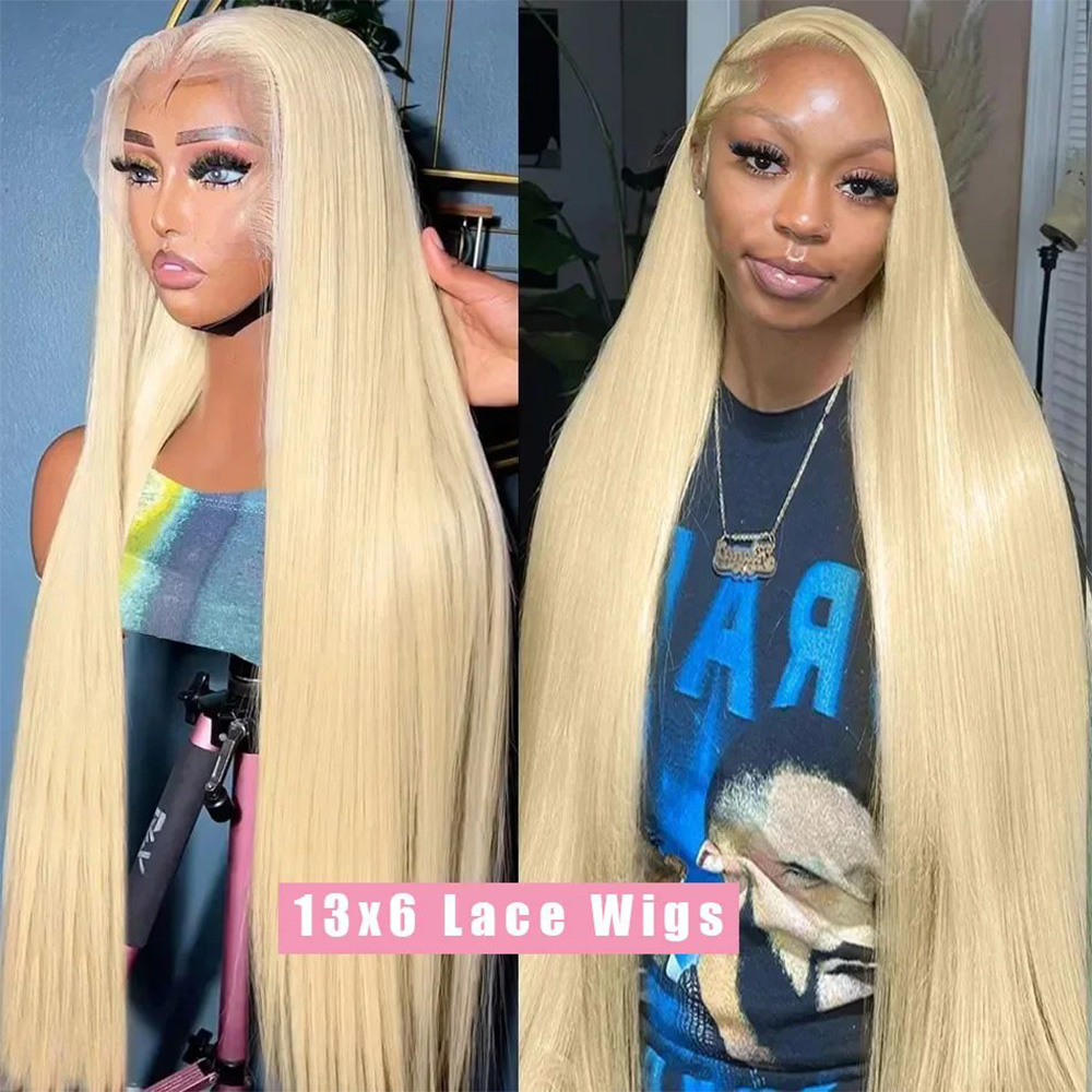 200% 밀도 613 블론드 본 스트레이트 13x6 H - Hd Lace Frontal Wig Human Hair Pre Plucked 리뷰 및 가격