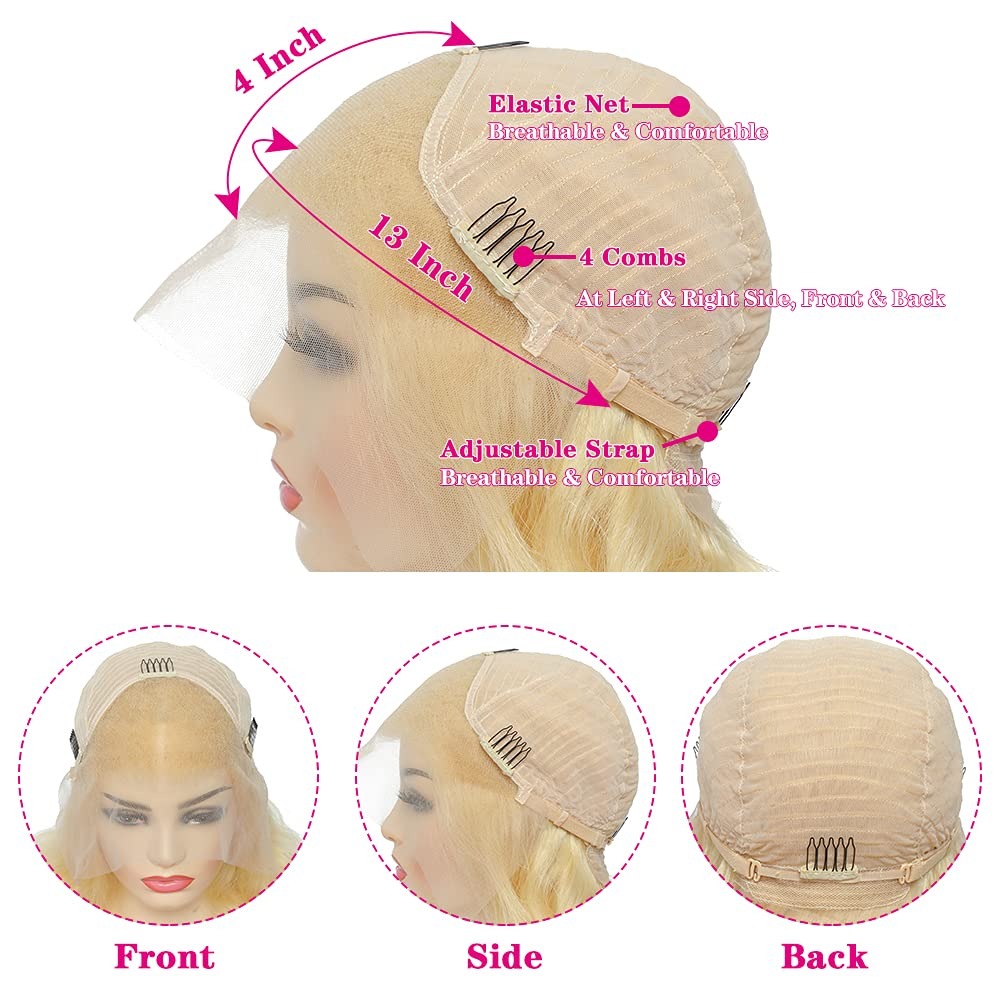 13x4 레이스 프론트 가발 인모 613 블론드 프리  - 613 Blonde Body Wave Lace Front Wig 리뷰 및 가격