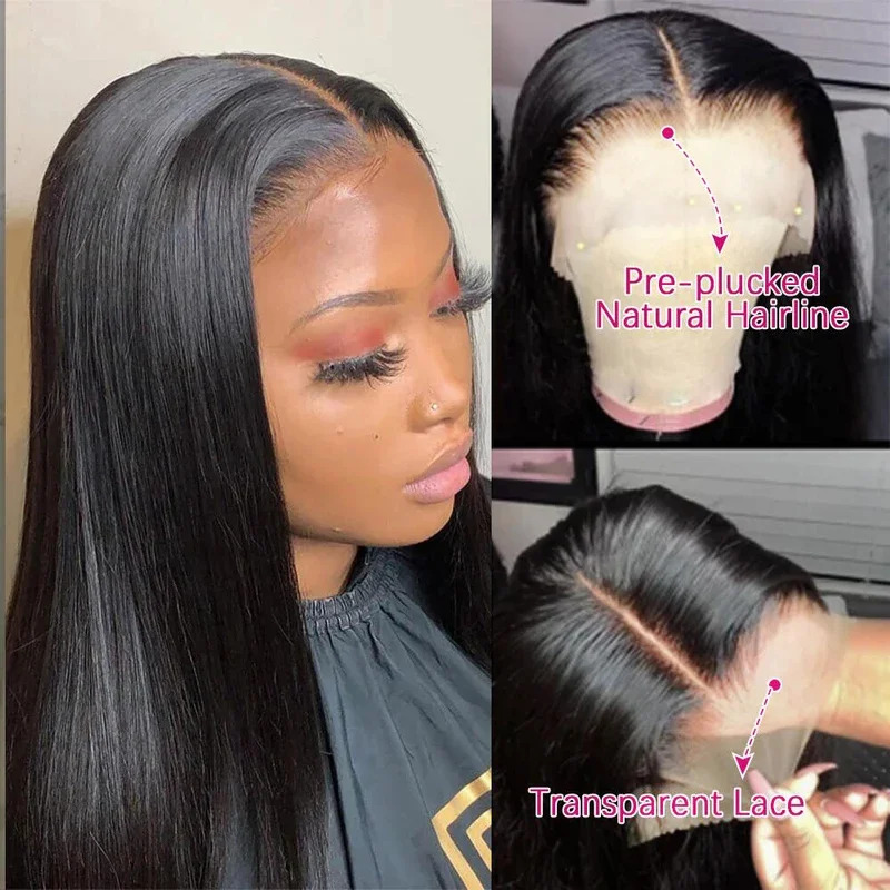 HD 투명 360 전면 4X4 클로저 가발 스트레이트  - Lace Front Wigs 리뷰 및 가격