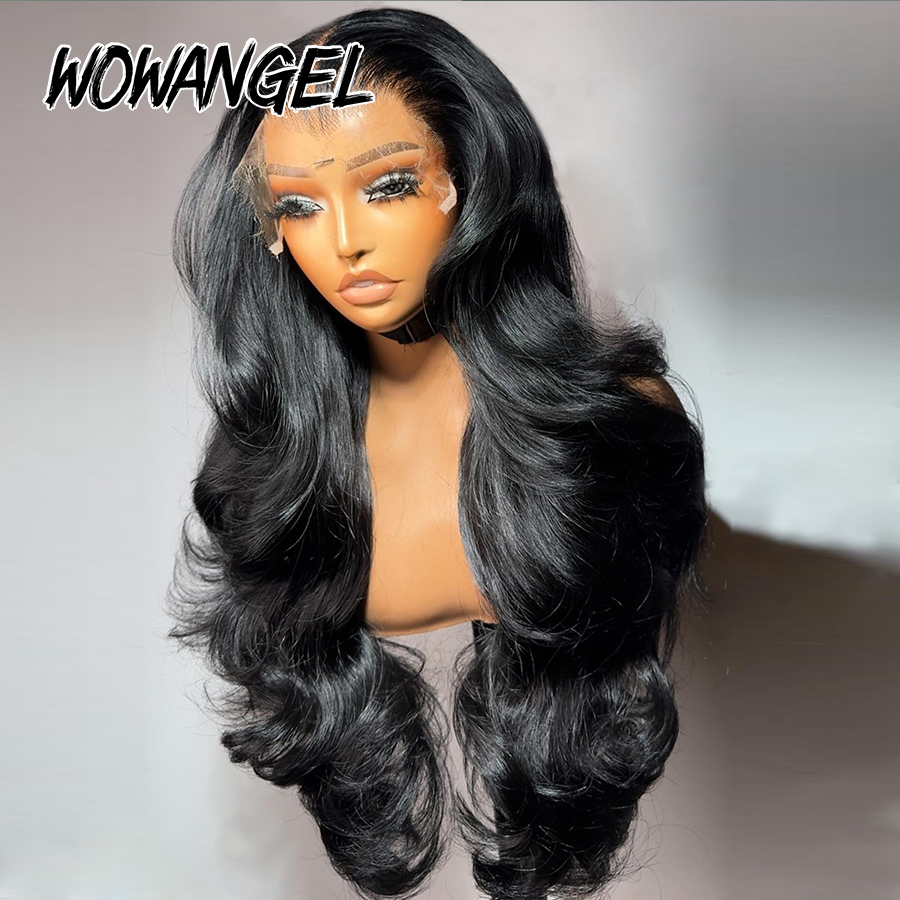 와우 엔젤 바디 웨이브 제트 블랙 250% 13x6 H - Human Hair Wigs 리뷰 및 가격