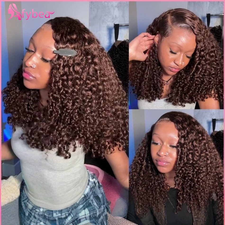 곱슬 레이스 프론트 가발 초콜릿 브라운 인모 가발 13 - Hd Lace Frontal Wig Human Hair Pre Plucked 리뷰 및 가격